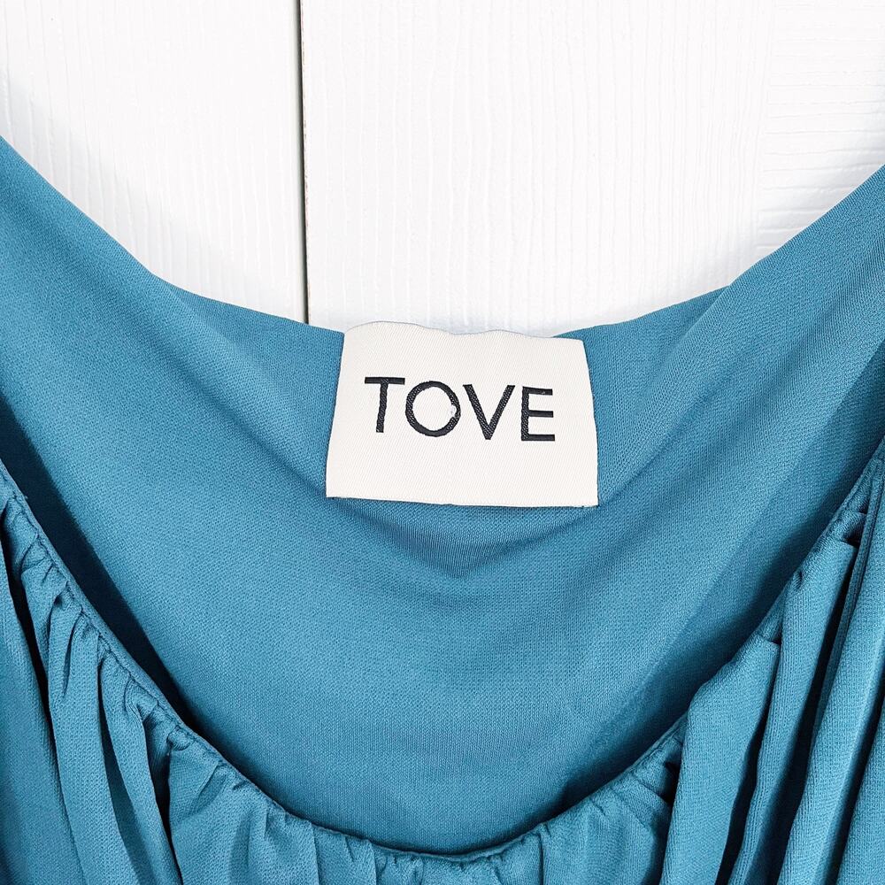 TOVE Riley Ruched Jersey Midi Dress - Picture 6 of 8